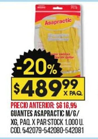 Coto Guantes Asapractic M/G/XG oferta