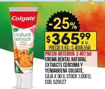 Coto Crema Dental Natural Extracts Cúrcuma y Yerbabuena Colgate oferta