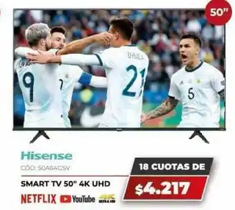 Novogar Hisense Smart Tv 50" 4K UHD oferta