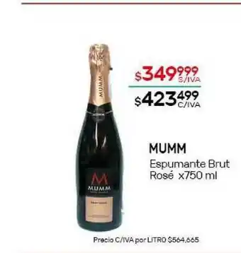 Nini Mayorista Mumm Espumante Brut Rosé x 750 Ml oferta