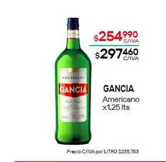 Nini Mayorista Gancia Americano X 1,25 Lts oferta