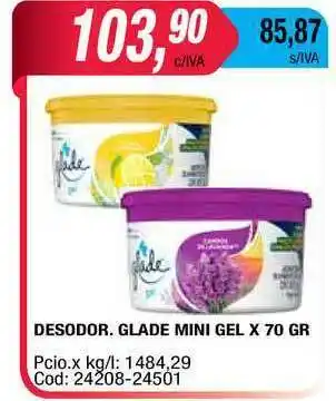 Maxiconsumo Glade Desodor. Mini Gel X 70 Gr oferta