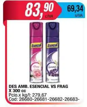 Maxiconsumo Des Amb. Esencial VS Frag X 300 CC oferta