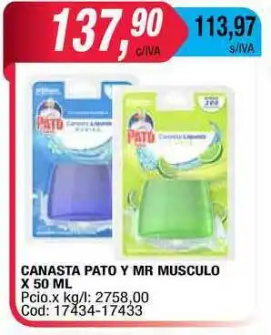 Maxiconsumo Canasta Pato Y Mr Musculo X 50 ML oferta