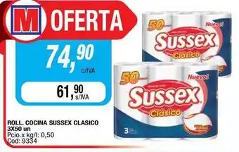 Maxiconsumo Sussex Clasico Roll. Cocina 3x50 Un oferta