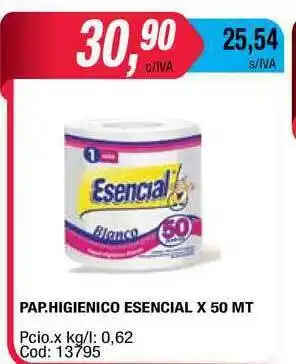 Maxiconsumo Esencial Pap.Higienico X 50 MT oferta