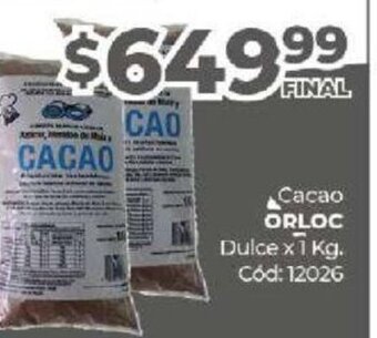 Diarco Cacao Orloc oferta