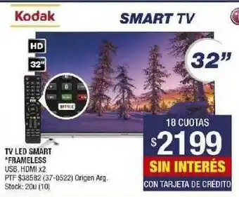 Lombardi Kodak TV Led Smart Frameless 32" oferta