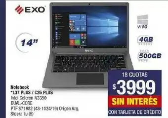 Lombardi Exo Notebook L37 Plus C25 Plus oferta