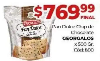 Diarco Pan Dulce Chip de Chocolate Georgalos oferta