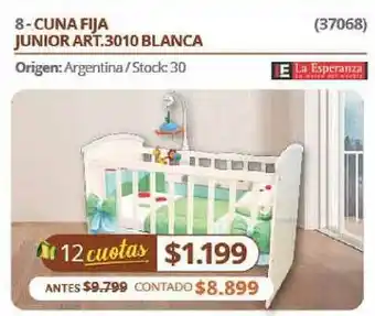 Hendel La Esperanza Cuna Fija Junior Art.3010 Blanca oferta
