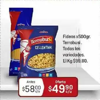 El Nene Terrabusi Fideos x500gr. Todas las variedades oferta