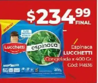 Diarco Espinaca Lucchetti oferta