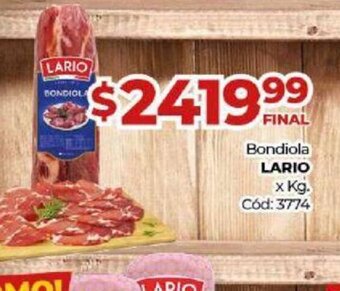 Diarco Bondiola Lario oferta