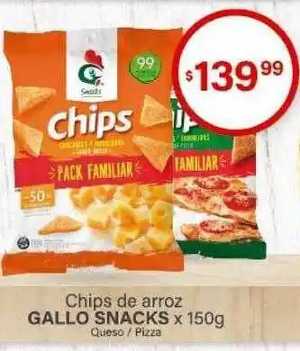 Arcoiris Supermercados Chips De Arroz Gallo Snacks x 150g oferta
