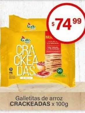 Arcoiris Supermercados Galletitas De Arroz Crackeadas x 100g oferta