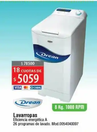 Casa Silvia Drean Lavarropas 8 Kg. 1000 RPM oferta