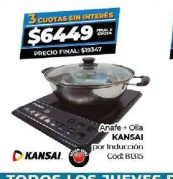 Diarco Anafe + Olla Kansai oferta