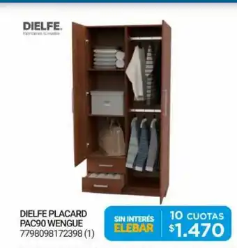 Punto Blu Dielfe Placard Pac90 Wengue oferta