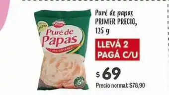 Supermercados Aiello Puré De Papas Primer Precio, 125g oferta