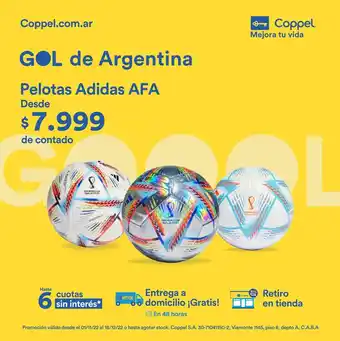 Coppel Pelotas adidas afa oferta