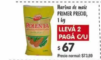Supermercados Aiello Harina De Maíz Primer Precio, 1 Kg oferta