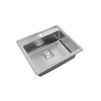 Merlino Pileta bacha cocina johnson doble quadra mini q55 a acero inox 55,5x48,9x19cm oferta