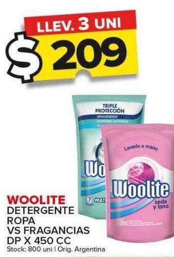 Carrefour Maxi Woolite detergente ropa vs fragancias dp x 450 cc oferta