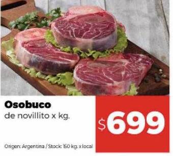 Disco Osobuco de novillito x kg oferta