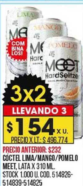 Coto Cóctel lima mango pomelo meet oferta