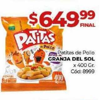 Diarco Patitas de pollo granja del sol x 400 gr oferta