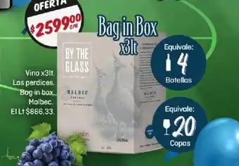 El Nene Vino x3lt las perdices bag in box malbec oferta