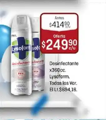 El Nene Desinfectante lysoform oferta