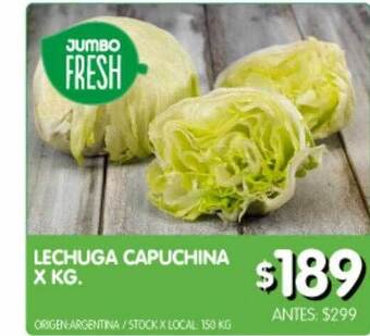 Jumbo Lechuga capuchina x kg oferta