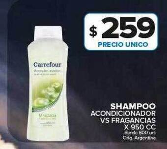 Carrefour Maxi Shampoo acondicionador vs fragancias x 950 cc oferta