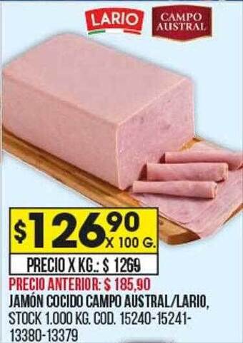 Coto Jamón cocido campo austral lario oferta