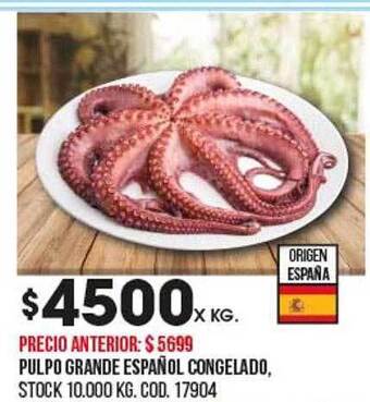 Coto Pulpo grande español congelado oferta