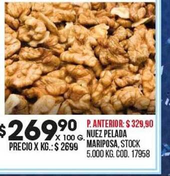 Coto Nuez pelada mariposa oferta