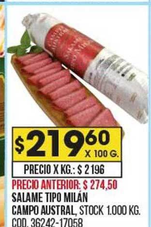 Coto Salame tipo milán campo austral oferta