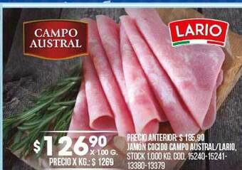 Coto Jamón cocido campo austral lario oferta
