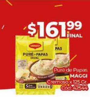 Diarco Puré de papas maggi cremoso x 125 gr oferta