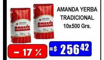 Dulcenter Amanda yerba tradicional oferta