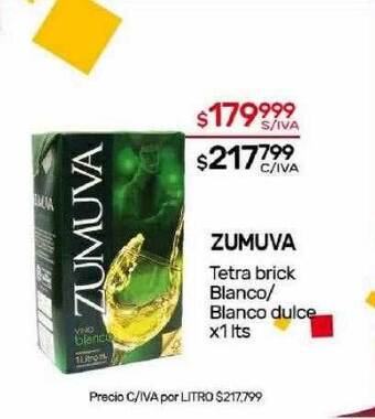 Nini Mayorista Zumuva tetra brick blanco blanco dulce oferta