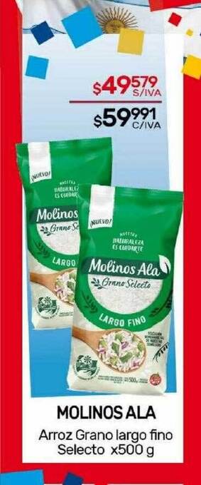 Nini Mayorista Molinos ala arroz grano largo fino selecto oferta