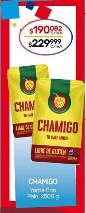 Nini Mayorista Chamigo yerba con palo oferta