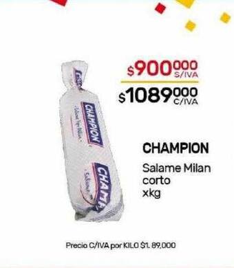 Nini Mayorista Champion salame milan corto oferta