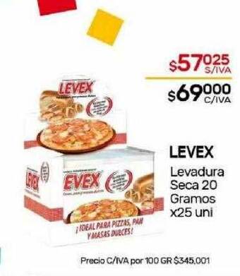 Levex levadura seca 20 gramos