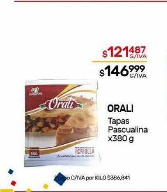 Nini Mayorista Orali tapas pascualina oferta