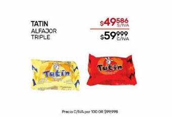 Nini Mayorista Tatin alfajor triple oferta