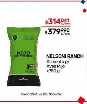 Nini Mayorista Nelsoni ranch alimento p aves mijo oferta